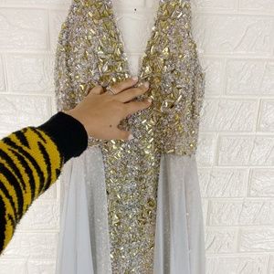 Terrani Couture Beaded Chiffon Romper
